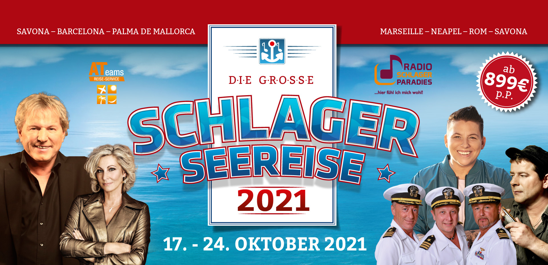 Die SchlagerKreuzfahrt durch das Mittelmeer Schlager Seereise